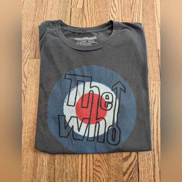 the who Other - The Who Classic Rock Graphic Tee - Black/Grey Print